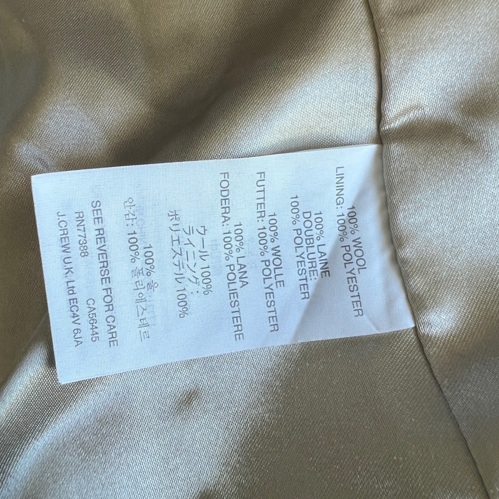 J.Crew Regent Blazer Size 6 Houndstooth Rhinestone Gem Collar Wool Jacket Preppy - Picture 7 of 10